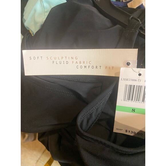 Beyond Control Women's Size 8 One Piece Sculpting Ruched Swimsuit Black NWT - Picture 5 of 6